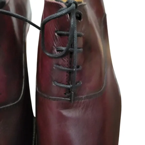 Mercanti Fiorentini Classic Toe Oxford in Burgundy Size-9.5. NWOT