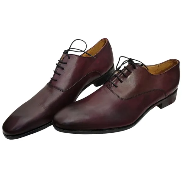 Mercanti Fiorentini Classic Toe Oxford in Burgundy Size-9.5. NWOT