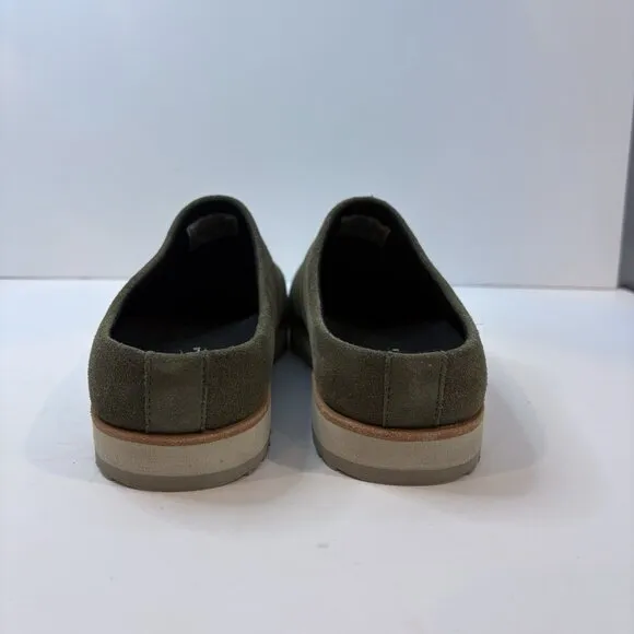 Merrel Juno Clog Women's 8.5 Olive Green Suede Slip-On Comfort Shoes
