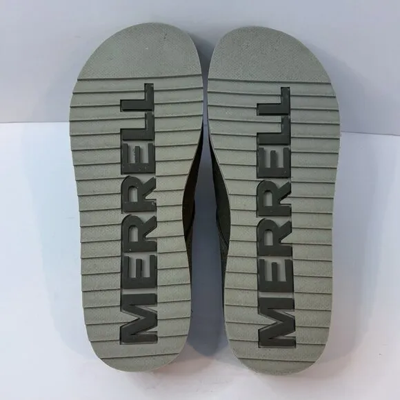 Merrel Juno Clog Women's 8.5 Olive Green Suede Slip-On Comfort Shoes