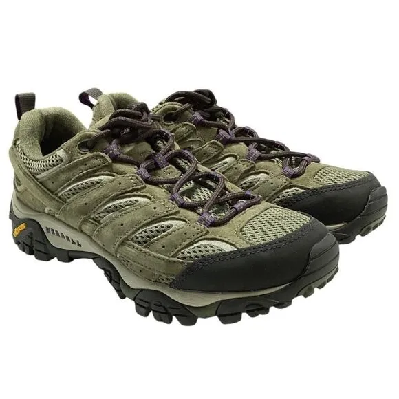 Merrell Shoes Womens 8 Green Moab 2 Vent Hiking Lace Up Suede Mesh Cap Toe