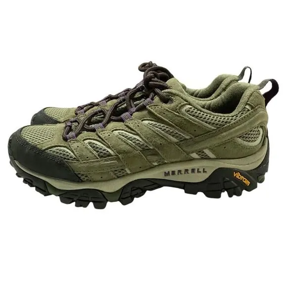 Merrell Shoes Womens 8 Green Moab 2 Vent Hiking Lace Up Suede Mesh Cap Toe