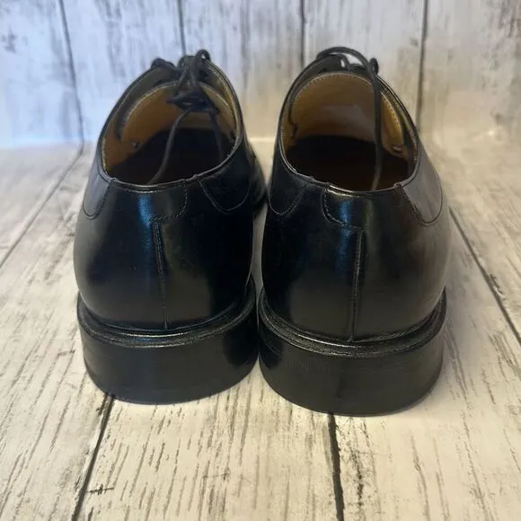 Mezlan Fiore Black Leather Lace-Up Split Toe Apron Oxford Shoes Men's 10.5 M