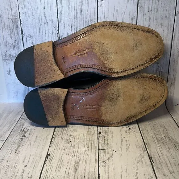 Mezlan Fiore Black Leather Lace-Up Split Toe Apron Oxford Shoes Men's 10.5 M