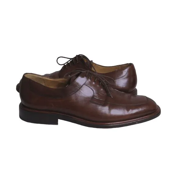 Mezlan Fiore Men's 9.5W Black Leather Split Toe Derby Dress Shoes Made in Spain