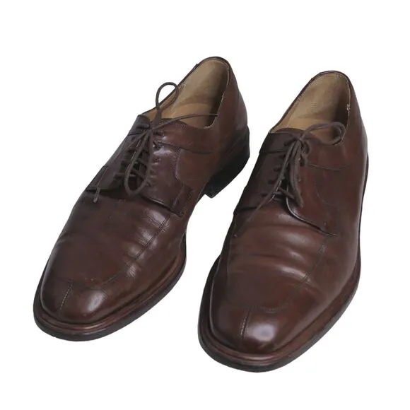 Mezlan Fiore Men's 9.5W Black Leather Split Toe Derby Dress Shoes Made in Spain