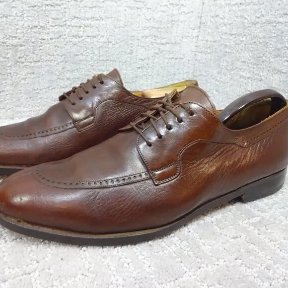 Mezlan Hudson Men's Size 10.5 M US Brown Leather Split Toe Dress Shoes Vintage