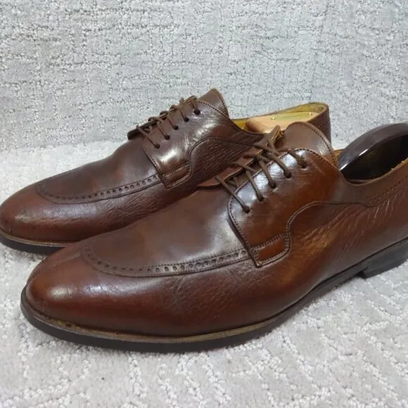 Mezlan Hudson Men's Size 10.5 M US Brown Leather Split Toe Dress Shoes Vintage