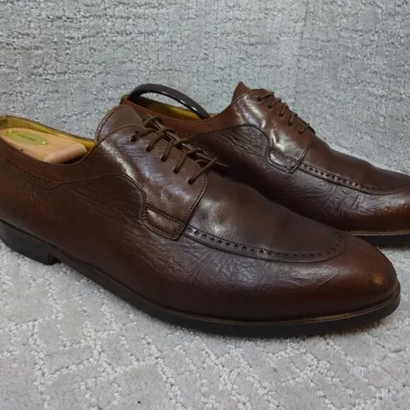 Mezlan Hudson Men's Size 10.5 M US Brown Leather Split Toe Dress Shoes Vintage