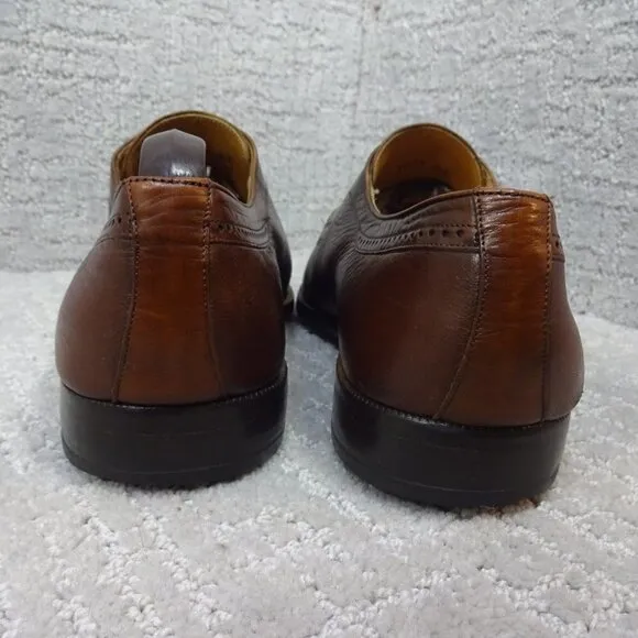Mezlan Hudson Men's Size 10.5 M US Brown Leather Split Toe Dress Shoes Vintage