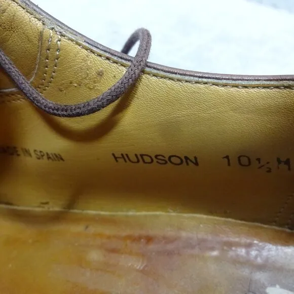 Mezlan Hudson Men's Size 10.5 M US Brown Leather Split Toe Dress Shoes Vintage