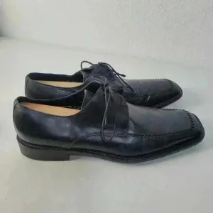 Mezlan Platinum Size 10.5 M Leather Oxford Shoes Men's Black Square Toe