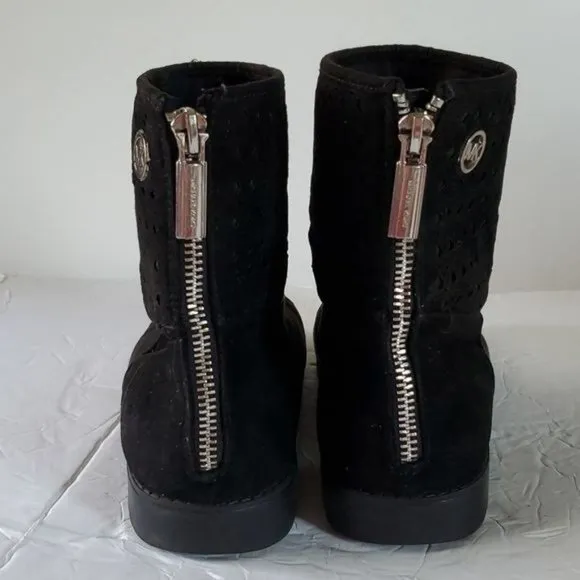 Michael Kors Boots Booties Ankle Shoes Black Vegan Leather Women's 5 WOMAN'S