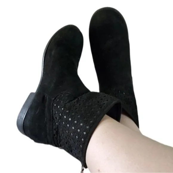 Michael Kors Boots Booties Ankle Shoes Black Vegan Leather Women's 5 WOMAN'S