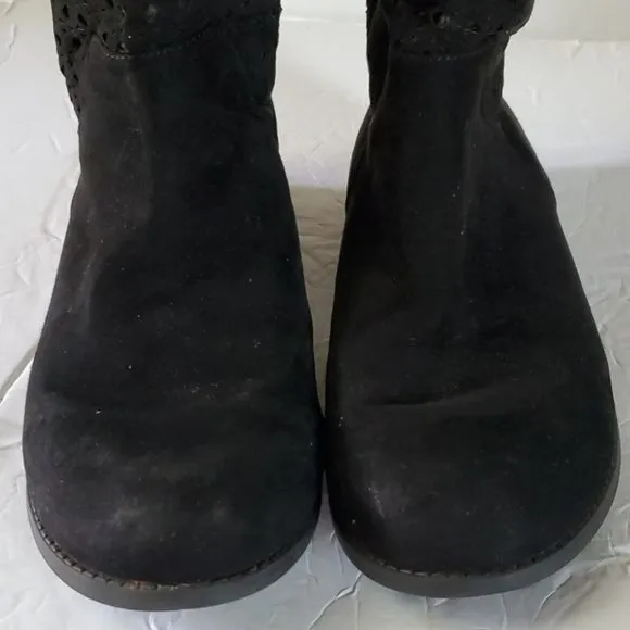 Michael Kors Boots Booties Ankle Shoes Black Vegan Leather Women's 5 WOMAN'S