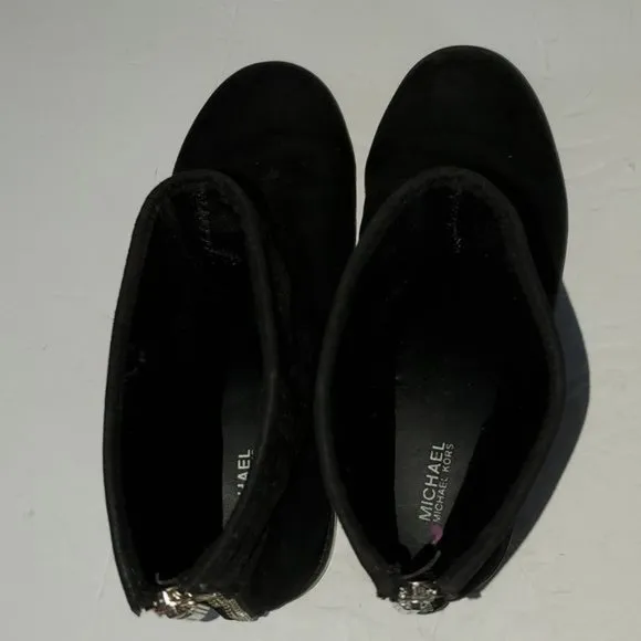 Michael Kors Boots Booties Ankle Shoes Black Vegan Leather Women's 5 WOMAN'S