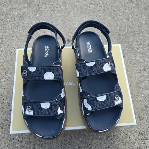 Michael Kors Leather Comfort Sandals  Women Size 8