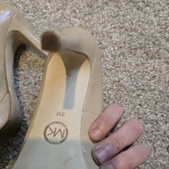 Michael Kors Women's Tan Peep-Toe Heels
