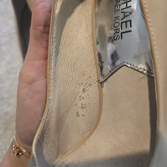 Michael Kors Women's Tan Peep-Toe Heels