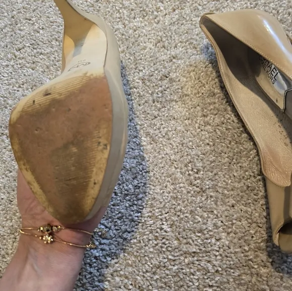 Michael Kors Women's Tan Peep-Toe Heels