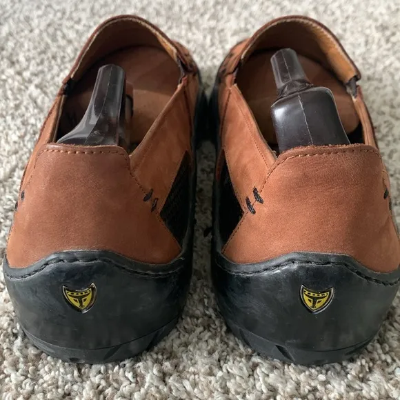 Michael Toschi Men's Mach Driving Shoes in Cinnamon Nubuck Brown