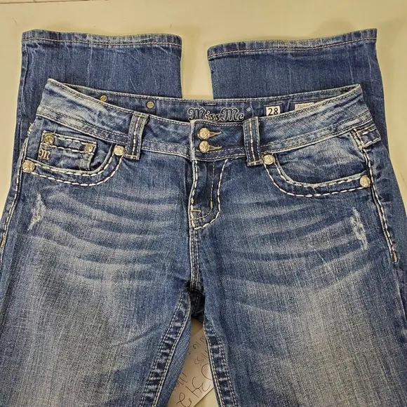 Miss me boot cut bling jeans size 28