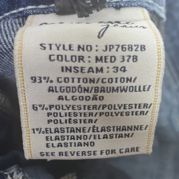 Miss Me embrroidered, rhinestone, studded signature boot cut jeans size 25
