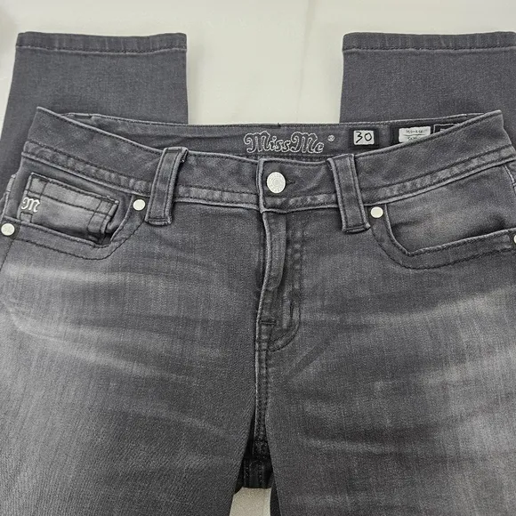 Miss Me gray ombre mid rise skinny jeans size 30