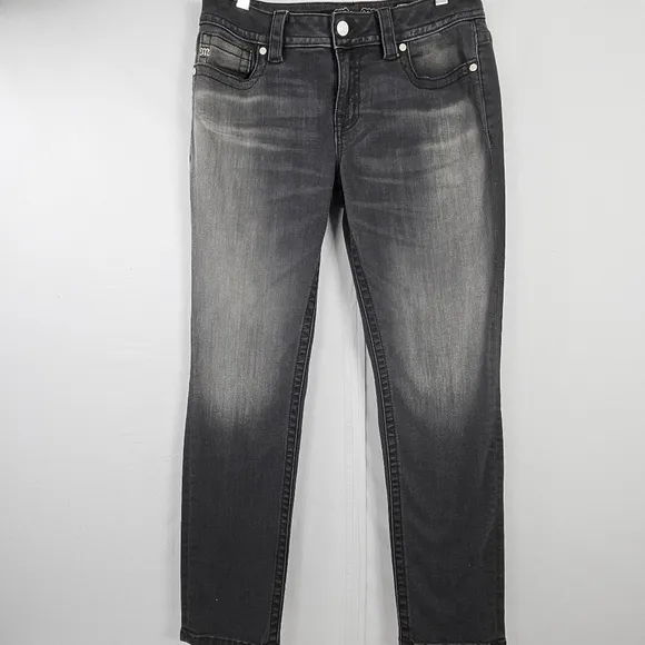 Miss Me gray ombre mid rise skinny jeans size 30