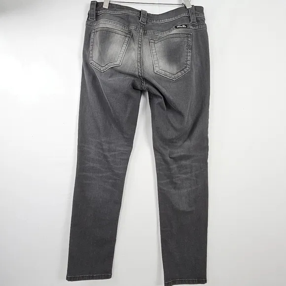 Miss Me gray ombre mid rise skinny jeans size 30