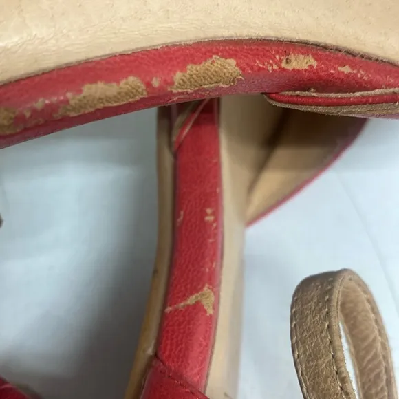 MIZ MOOZ Elly Red Leather Shoes Ankle Strap Heeled Size 9
