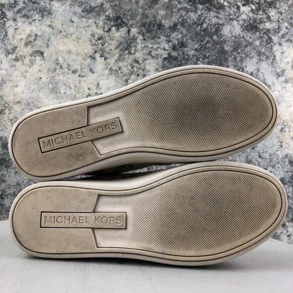 MMK Michael Kors Women's Size 6M Chapman White Brown Yellow Leather Shoes
