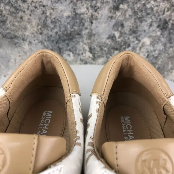 MMK Michael Kors Women's Size 6M Chapman White Brown Yellow Leather Shoes