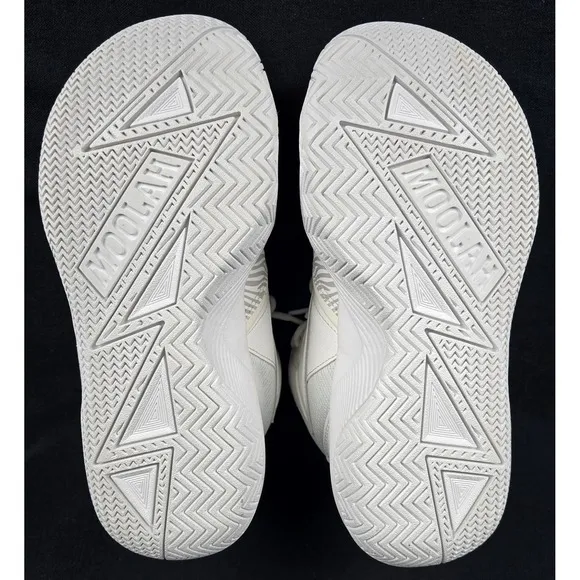 MOOLAH Girls Sz 3.5 Kicks MPB Press Break Basketball Shoe White Gray Mid Sneaker
