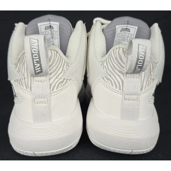 MOOLAH Girls Sz 3.5 Kicks MPB Press Break Basketball Shoe White Gray Mid Sneaker