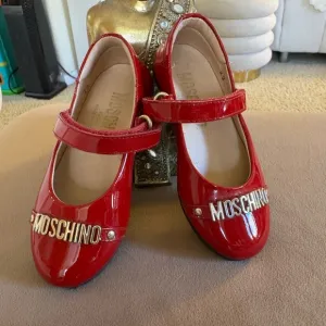 Moschino Kids Red Mary Jane Shoes