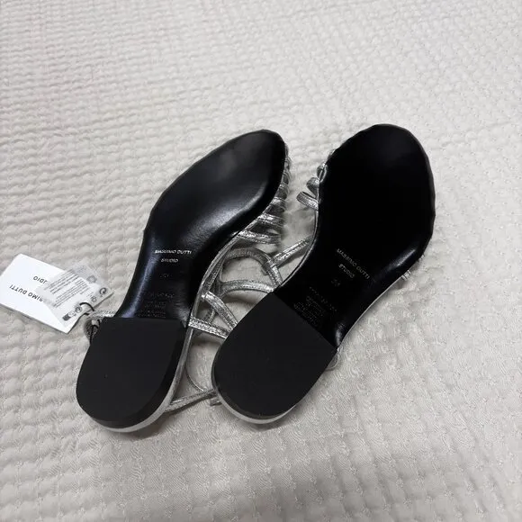MOSSIMO DUTTI Silver Caged Sandals, Size 36, NWT