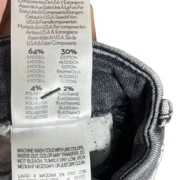 MOTHER High Waisted Looker Skinny Jeans In Miss Moody Two Shoes Racer Size 24