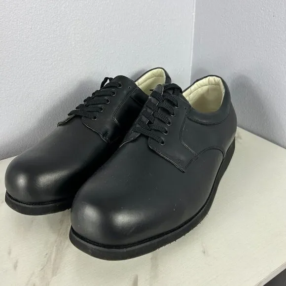 Mt. Emey Men's Black Leather Therapeutic Diabetic Lace-up Shoes 17 SE