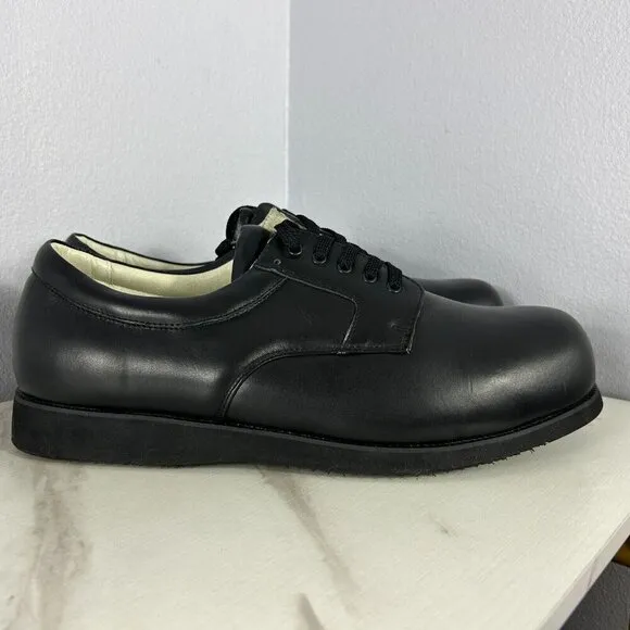 Mt. Emey Men's Black Leather Therapeutic Diabetic Lace-up Shoes 17 SE