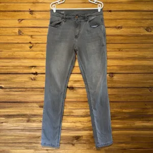 Mugsy Jeans Mens 32x36Gray Denim Faded Stretch Straight Leg Preppy Comfort