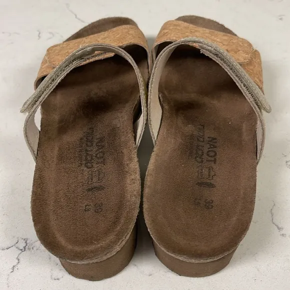 Naot Althea Radiant Gld Lthr/ Cork Lthr 4035-YE Size 39