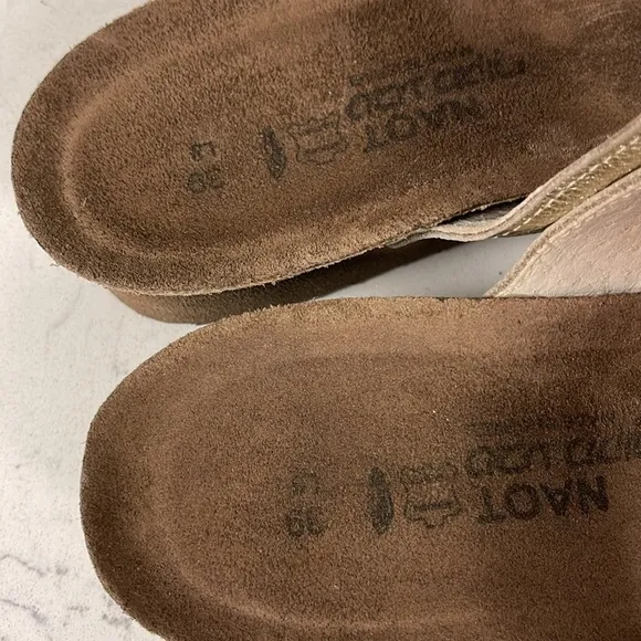 Naot Althea Radiant Gld Lthr/ Cork Lthr 4035-YE Size 39