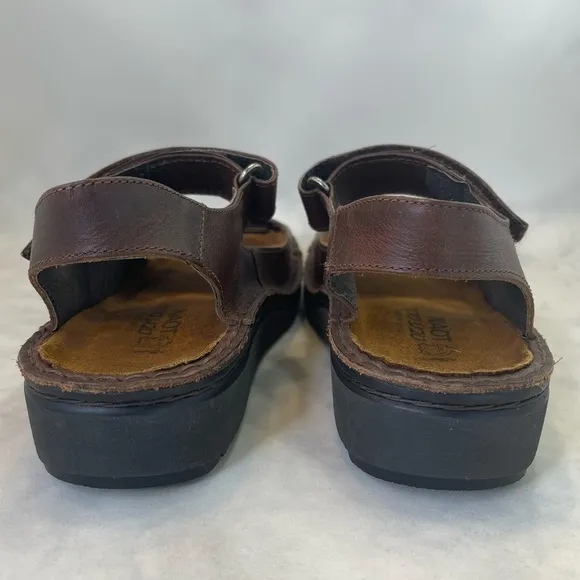 NAOT Karenna Brown Leather Slingback Sandals size 6-6.5