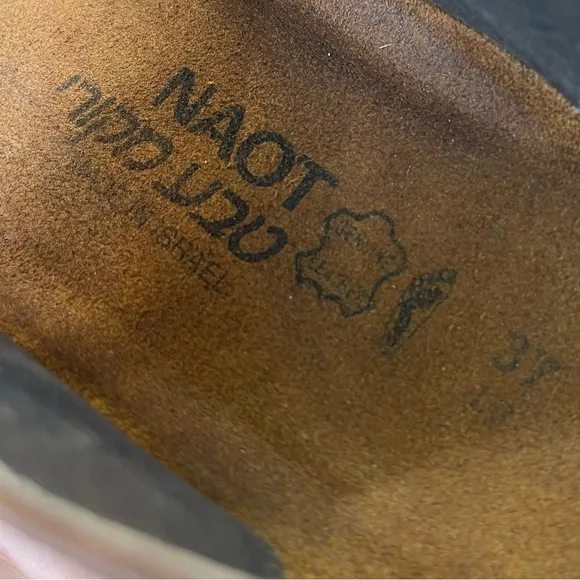 NAOT Karenna Brown Leather Slingback Sandals size 6-6.5
