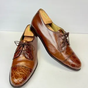 Neiman Marcus Elegant Brown Leather Men's Shoes Size 10M Brown Leather