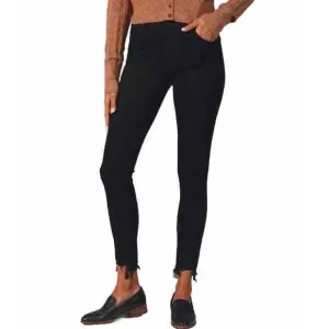 NEW Abercrombie &amp; Fitch Super Skinny Ankle‎ High Rise Jean 27 4L Black Raw Ankle