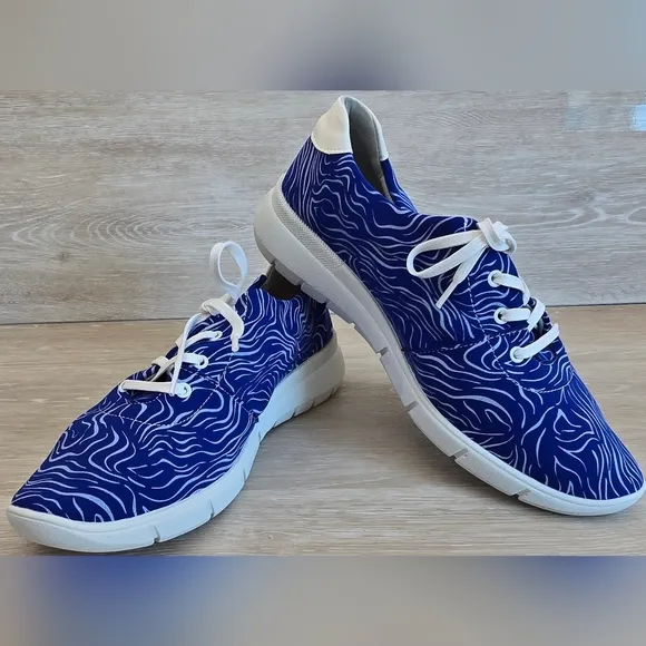 NEW ARCOPEDICO L76  uX029 Blue Tn White Women’s Lace-Up Sneakers Size 40 US 9