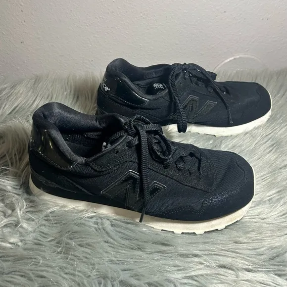 New Balance 515 Women’s Black Purple Sparkle Suede Mesh Sneakers Size 9.5