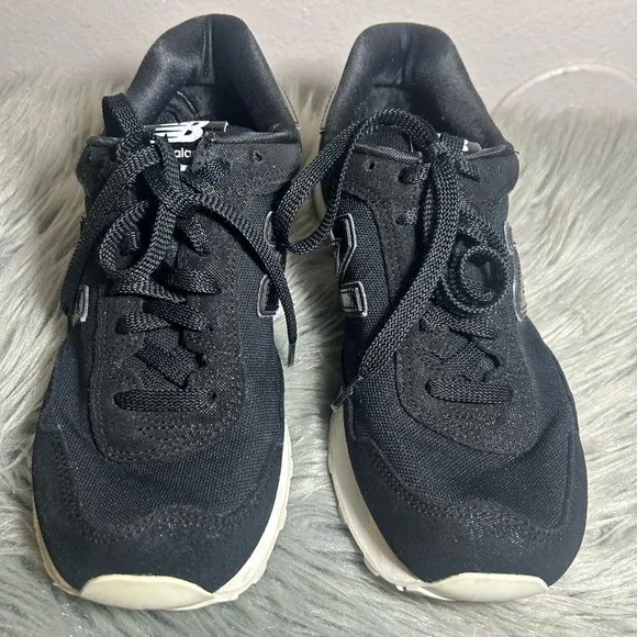 New Balance 515 Women’s Black Purple Sparkle Suede Mesh Sneakers Size 9.5